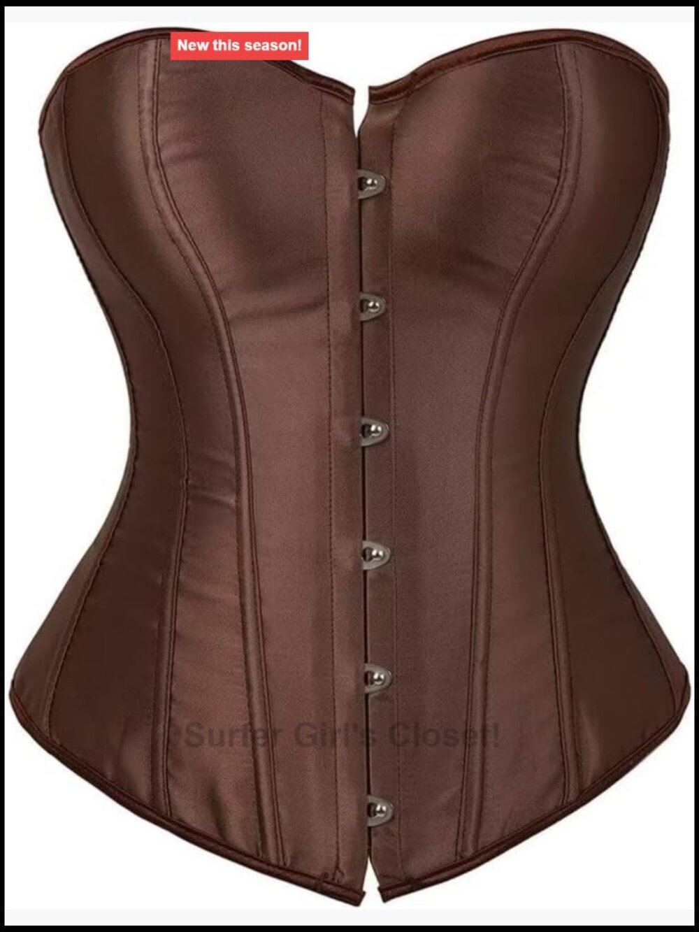 Satin Overbust Corset Top Lace Up Bustier Renaissance Costume Plus Size